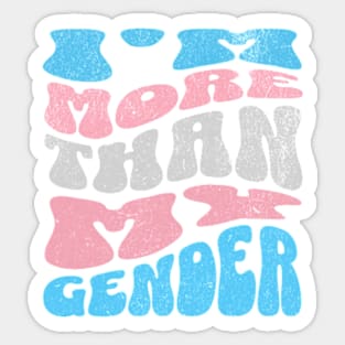 I'm More Than My Gender Transgender Pride Non Binary Sticker